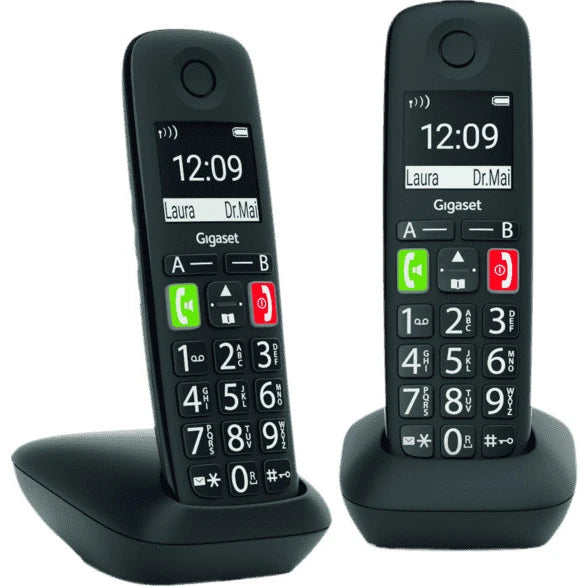 Gigaset E290R DUO Huistelefoon Zwart