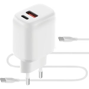 Mobiparts Adapter USB-C en USB-A 20W Wit - met Lightning Kabel