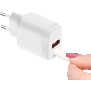 Mobiparts Adapter USB-C en USB-A 20W Wit - met USB-C Kabel