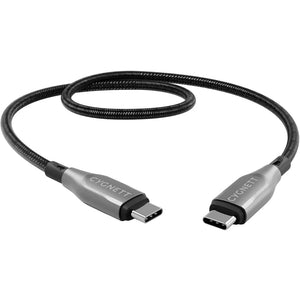 Cygnett Armoured Braided Kabel USB-C naar USB-C 50cm Zwart