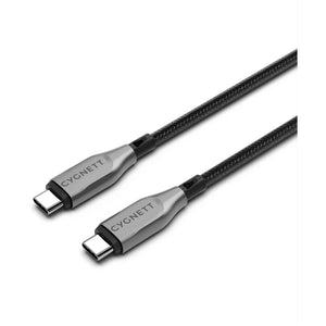 Cygnett Armoured Braided Kabel USB-C naar USB-C 2m Zwart