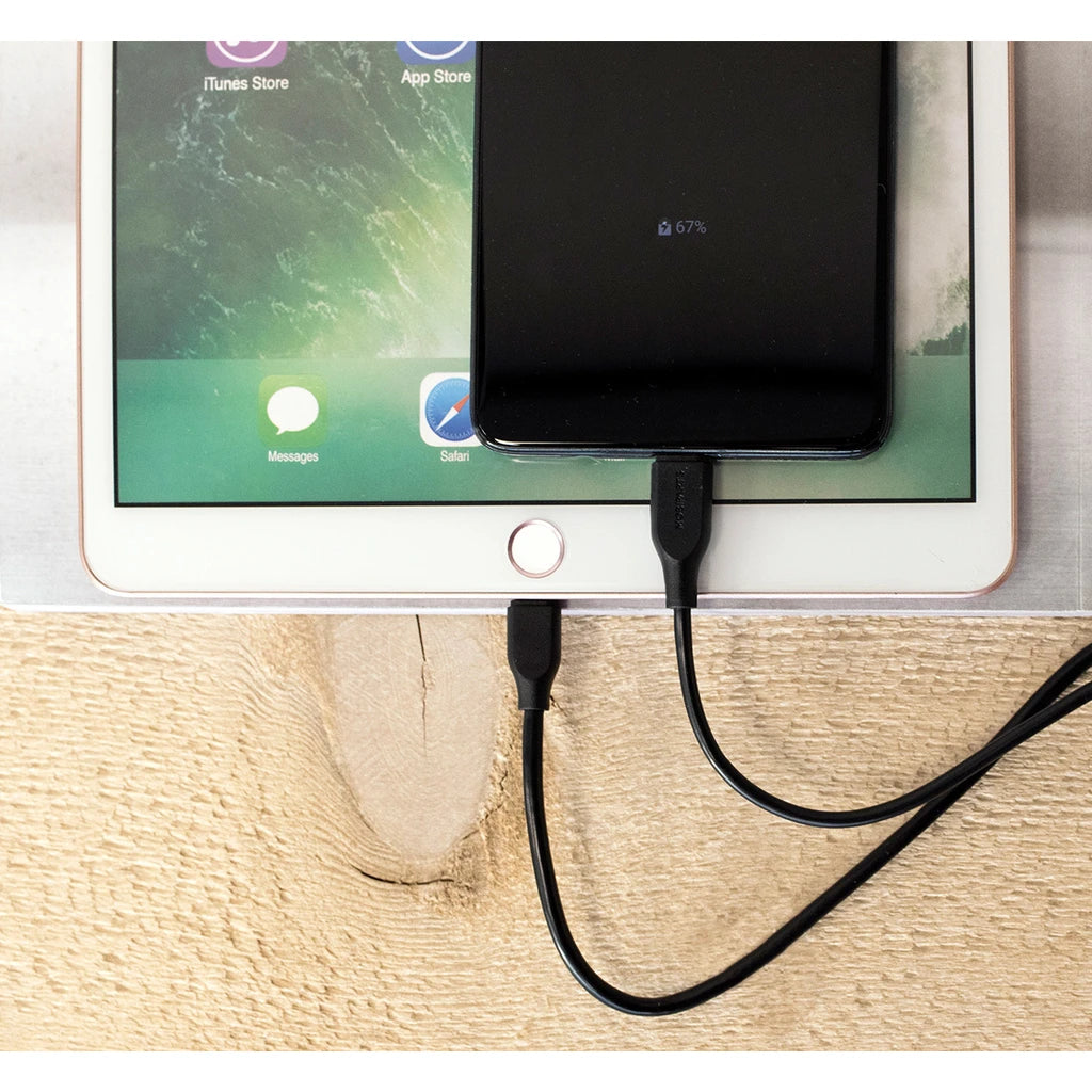 Mobiparts USB-A naar Micro-USB kabel 1m Zwart