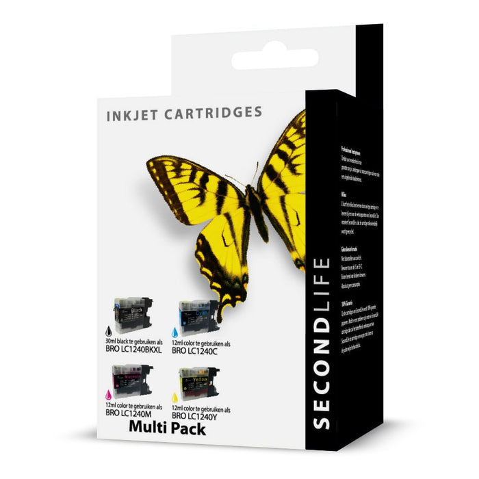 SecondLife - Multipack Brother LC 1220 / 1240 BK  C  M en Y